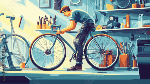 man riding bicycle