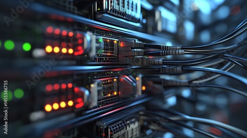 Networking background on. Modern technology illustration

 photo