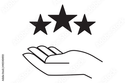 Outline customer satisfaction icons, user feedback icons set vector illustration, 5 Star Customer Reviews Icon Vector, 5 star customer reviews icon, five star rating icon, customer symbol eps 10