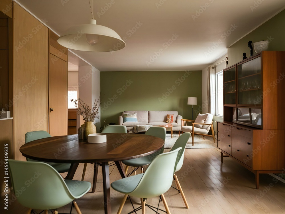 Fototapeta premium modern dining room with dining table