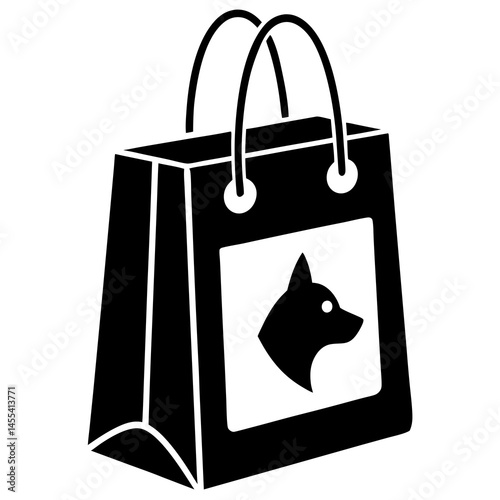a white pet store bag silhouette vector