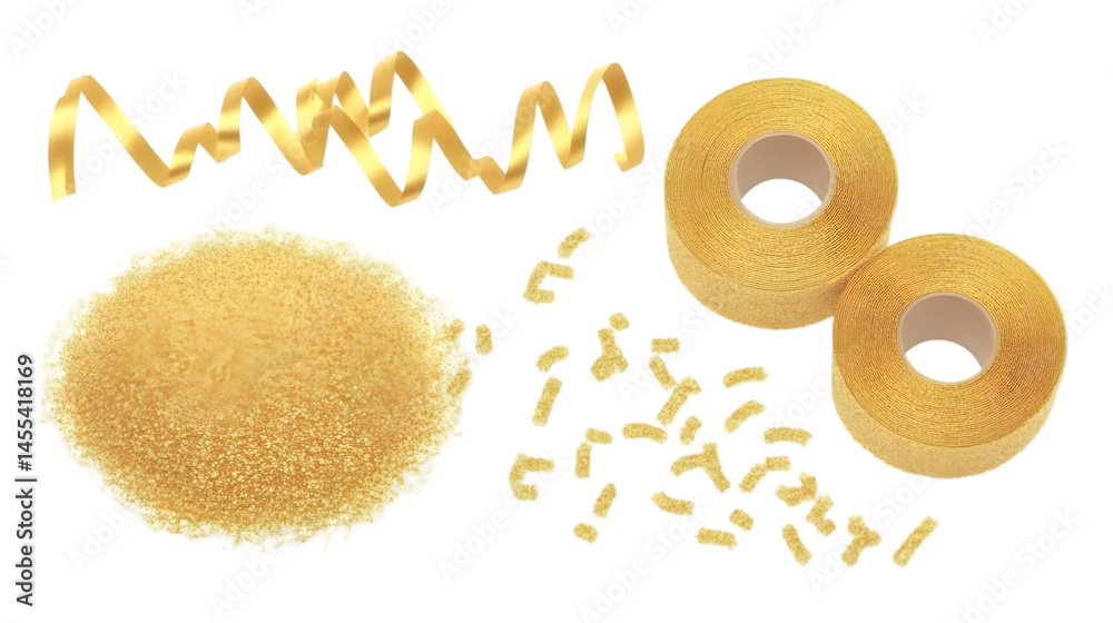 Gold Ornaments and Abstract Elements Isolated on Transparent Background Gold Ornaments and Abstract Elements Isolated on Transparent Background