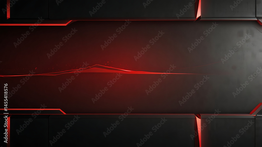 Obraz premium Futuristic Abstract Background: Sleek Black and Red Pattern for Modern Technology and Digital Art Design