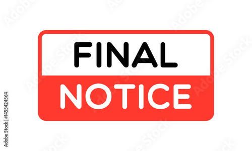 Vector Final Notice Label