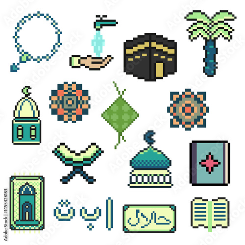 islam religion retro pixel art
