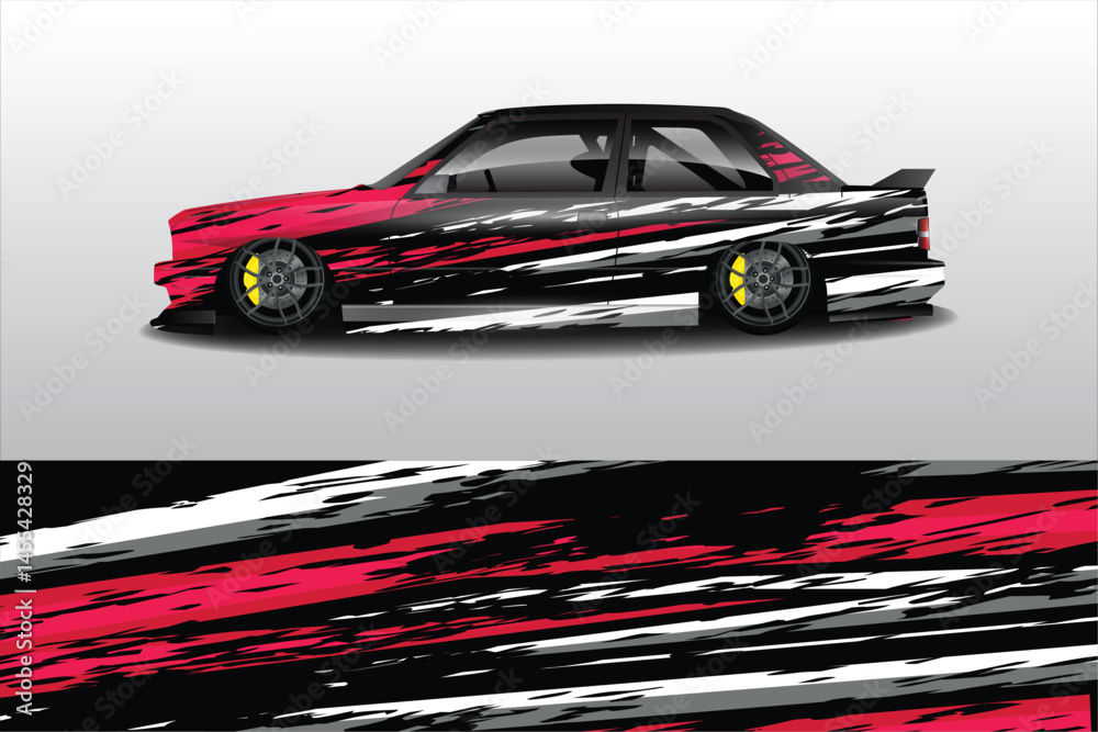 Stylized racing car with dynamic paint design Stylized racing car with dynamic paint design
