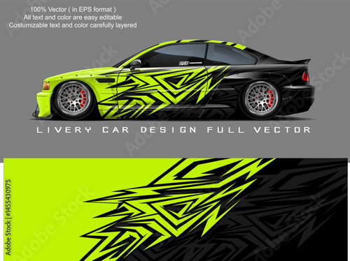 car livery graphic vector. abstract grunge background design for vehicle vinyl wrap and car branding