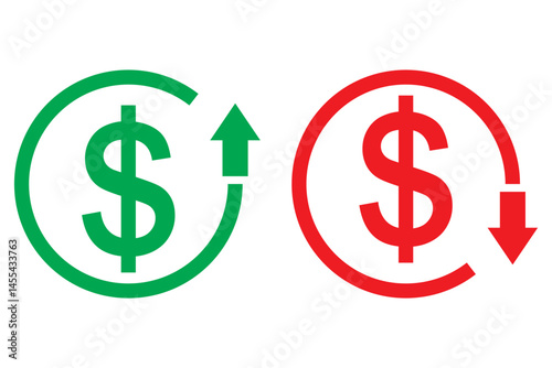 Cost reduction icon vector. 