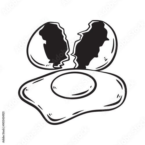 egg doodle cartoon hand drawn illustration