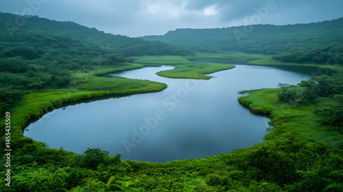 Serenity in Nature: The Tranquil Beauty of an Oxbow Lake Reconnecting with its Ancient Origins