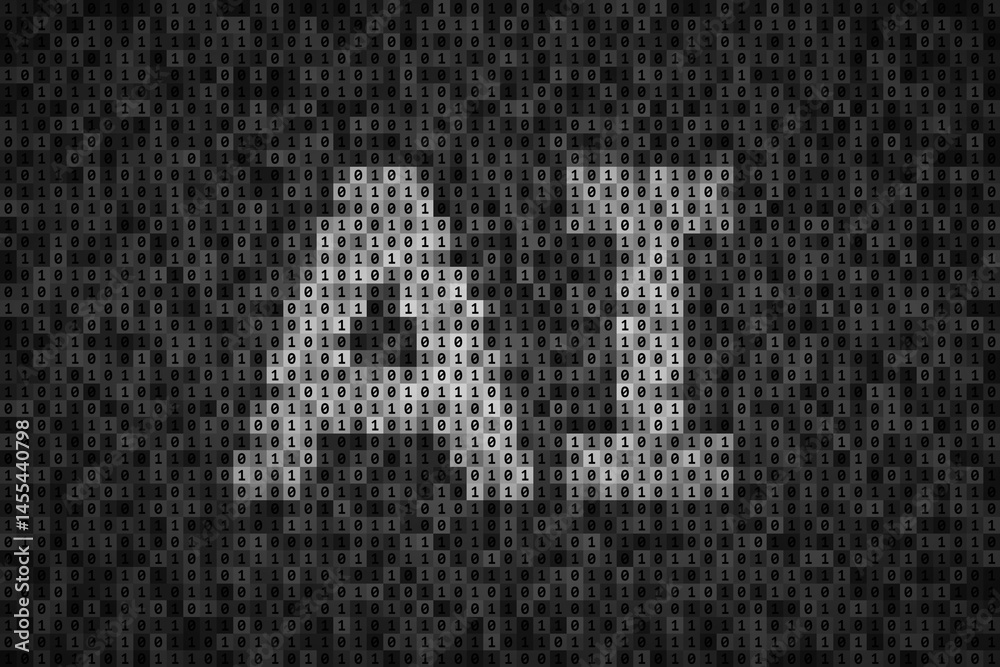 AI inscription over binary code background, artificial intelligence AI inscription over binary code background, artificial intelligence