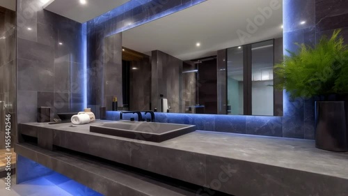 Modern luxury home design blends indoor-outdoor living with a contemporary sofa and table in a sunlit living room with a pool view