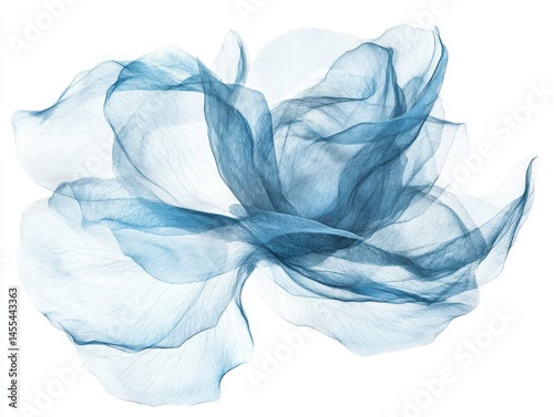 Wallpaper Mural Blue abstract floral design on transparent background Torontodigital.ca