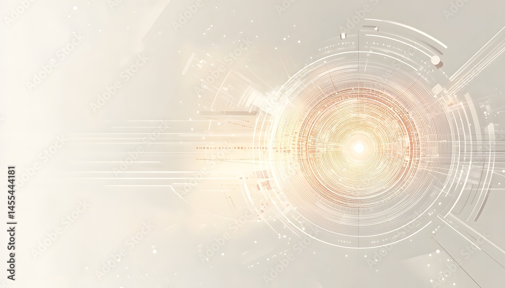 Obraz premium Abstract Technological Design Circular Pattern Background