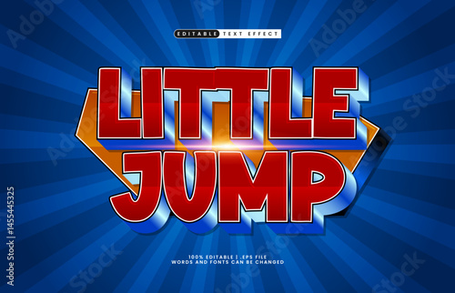 little jump editable text effect with a play and game text effect