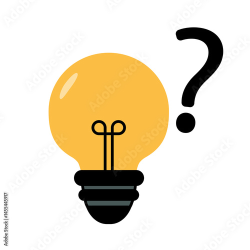 question mark in a light bulb