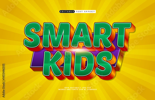 smart kids editable text effect with a play and game text effect