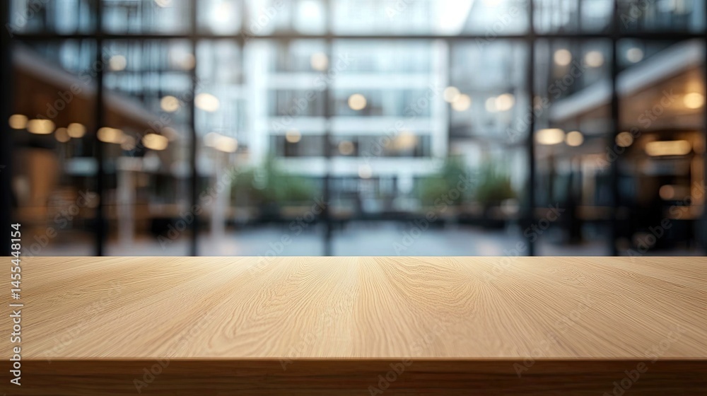 custom made wallpaper toronto digitalWooden Desk Texture With Blurry Office Interior Background, Table Surface Backdrop