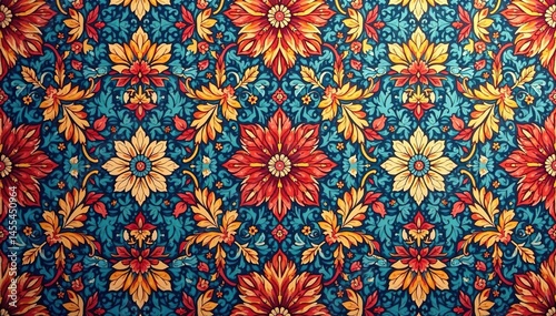 Intricate floral damask textile, repeating design , pattern, fabric