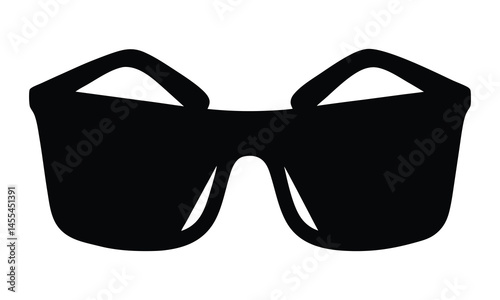 3d glasses icon, 3d glasses silhouette vector, Sunglasses vector illustration on white background