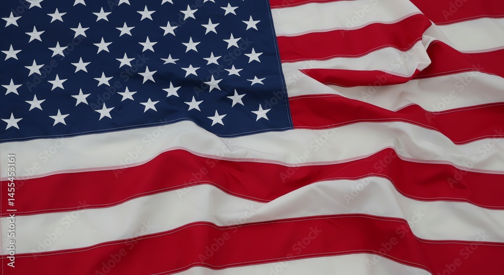 Obraz premium American Flag with Red Stripes and White Stars