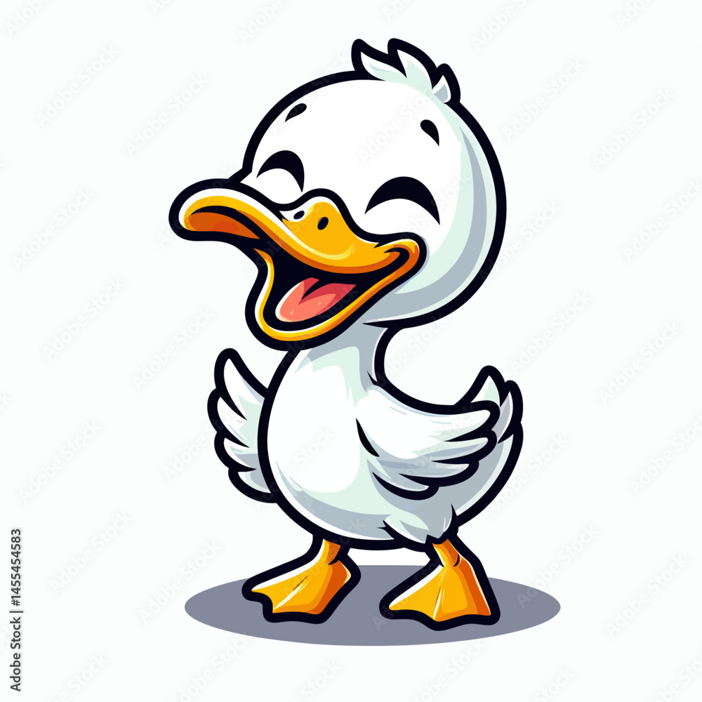 Obraz premium Happy duck concept vector file