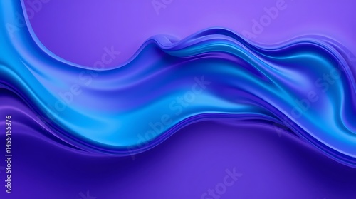 Wallpaper Mural High-speed motion of deep teal, electric blue, and purple paint. Ultra-HD 3D render in a modern flat design style.  Simple, two-dimensional shapes create a luxurious, vibrant image Torontodigital.ca