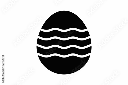 easter egg  silhouette vector