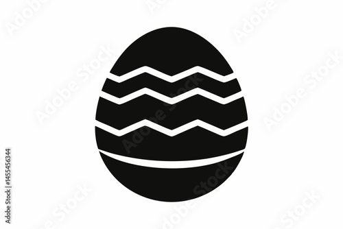 easter egg  silhouette vector