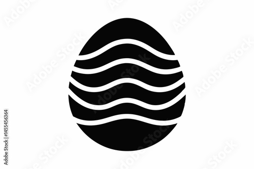 easter egg  silhouette vector