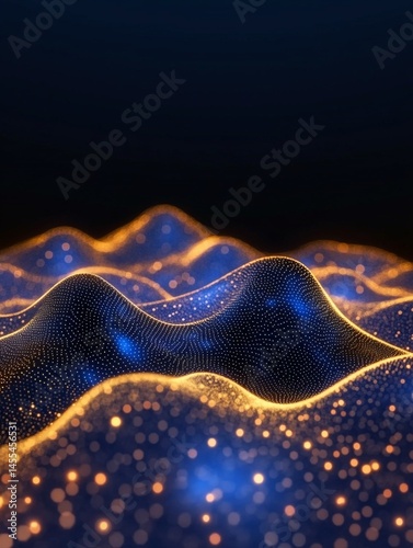 Obraz na płótnie Holographic Neural Network Interface Visualization in AI Technology w salonie