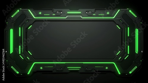 Futuristic tech frame mockup
