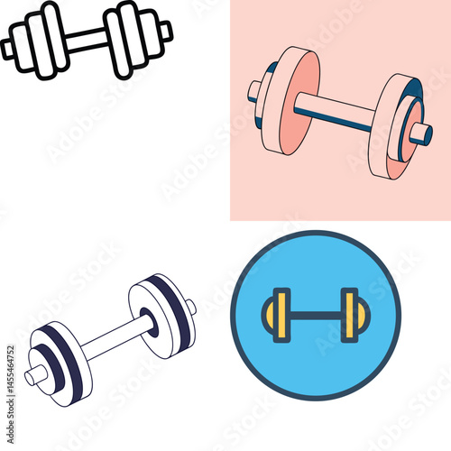 Fitness Equipment and Exercise Icons , Fresh Fruits and Vegetables