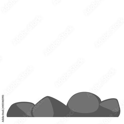 An illustration of scattered brown rocks in various irregular shapes, featuring a natural rough texture. Ideal for geology, outdoor, earth-themed, and landscape design projects.