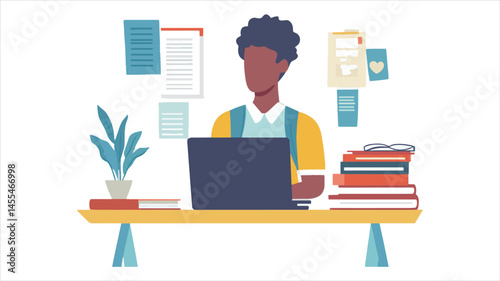 businessman working on laptop