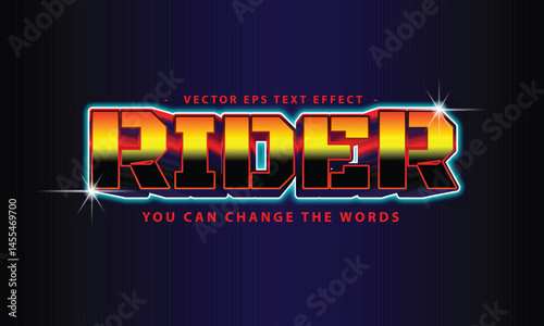 rider text effect illustration