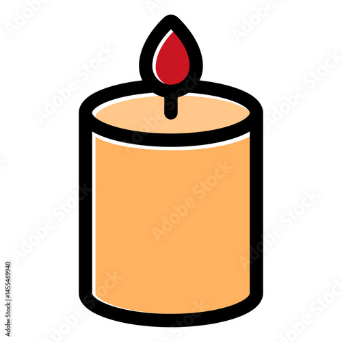 illustration of burning candle