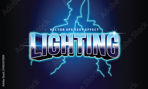 lighting light text effect illustration