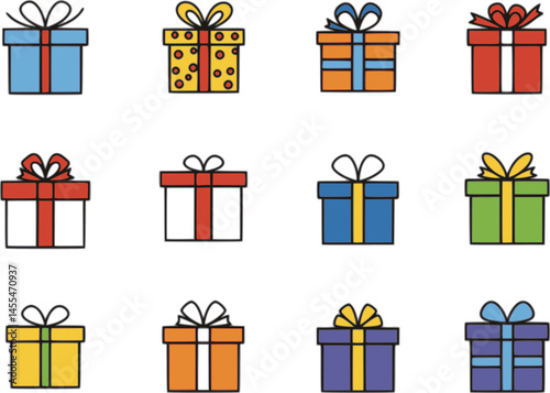 gift box icon, gift box vector illustration-simple illustration of gift box, perfect for gift box logos and icons
