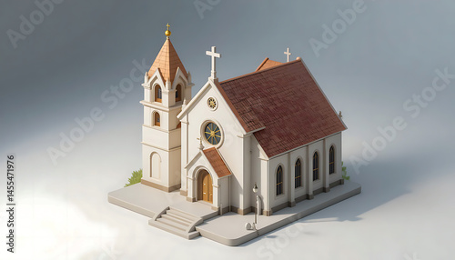 Church Building with Tile Roof