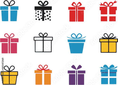 gift box icon, gift box vector illustration-simple illustration of gift box, perfect for gift box logos and icons
