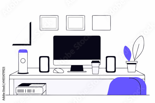 Smart Home Office with AI Gadgets