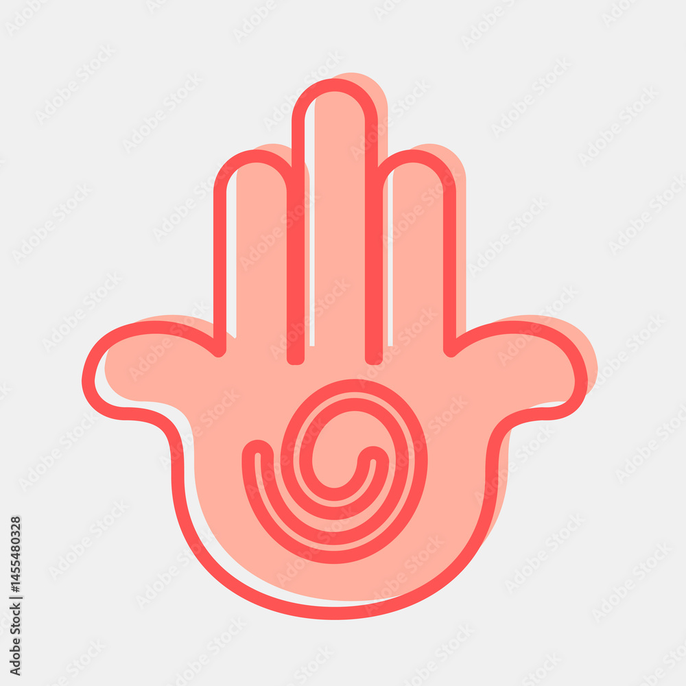 Icon hamsa. Buddhism and vesak elements. Icon in two tone style. Icon hamsa. Buddhism and vesak elements. Icon in two tone style.