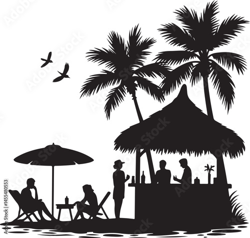 palm, beach, tree, summer, tropical, vector, silhouette, sea, sun, island, illustration, nature, sunset, travel, palm tree, holiday, landscape, ocean, paradise, vacation, sky, woman, water, design, ex