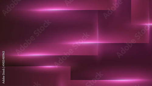 Abstract purple squares with glowing pink lines, ideal for modern design projects, digital art, backgrounds, technology concepts, and artistic creations.