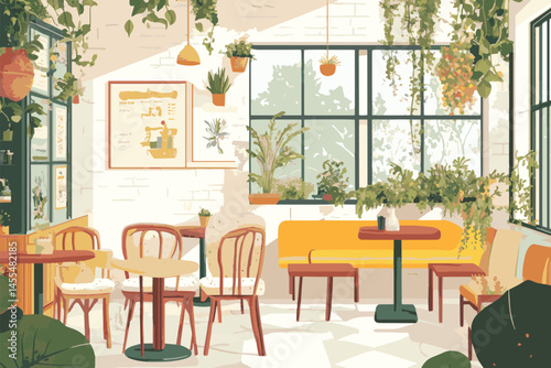 dining room interior with sunlight