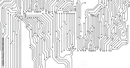 Electronics board. Circuit board electronic hi tech pattern. Vector abstract computer chip. Black monochrome background. Vector eps10  m