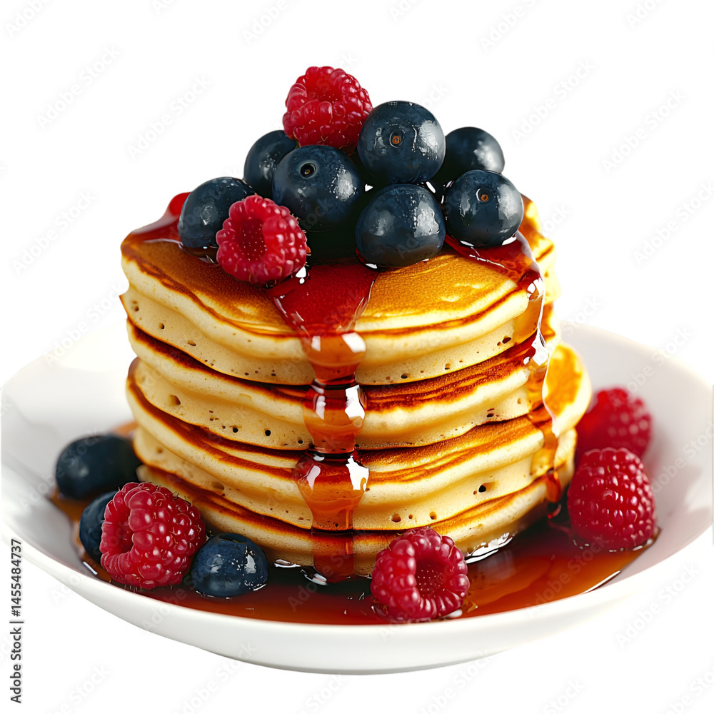 custom made wallpaper toronto digitalStack of pancakes with berries showing breakfast food with syrup PNG On Transparent Background