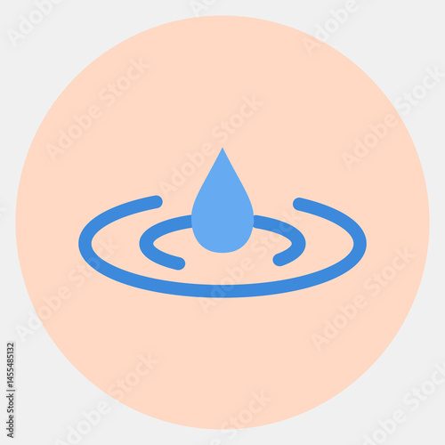 Icon holy water. Buddhism and vesak elements. Icon in color mate style.