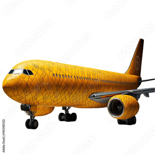 Cargo plane isolated on white background Generative AI
